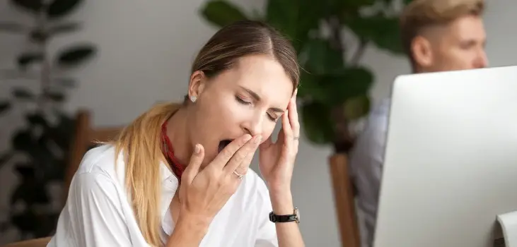 young woman feeling tired